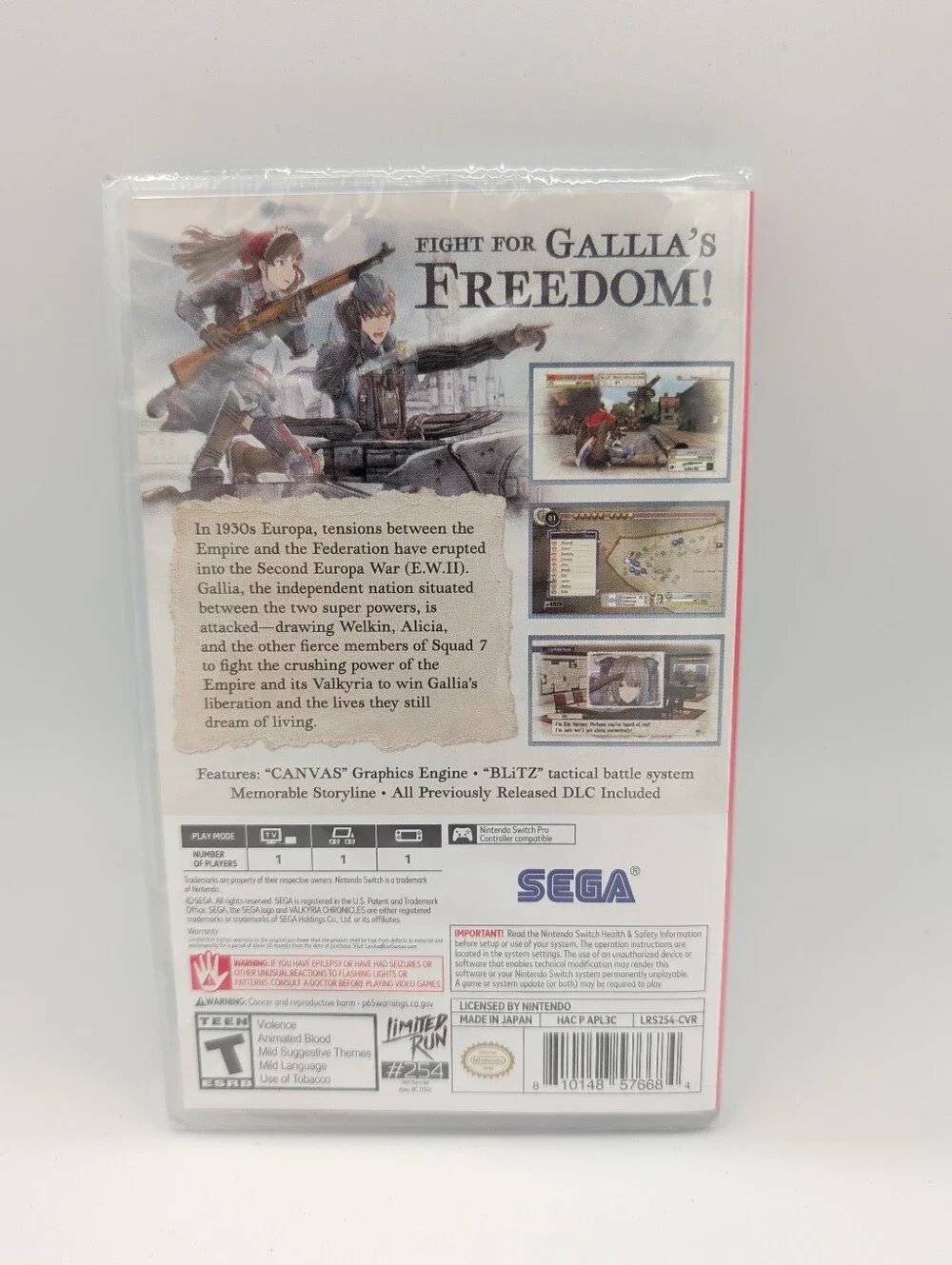 Valkyria Chronicles Remastered - Limited Run Games (Nintendo Switch)